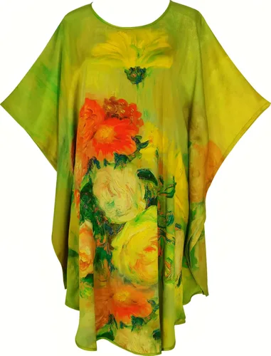 Vista 25 de Pijama de seda 100% para mujer, batas de baño de seda para mujer, batas de kimono de seda, batas de baño con mangas de muñeca, estampado floral