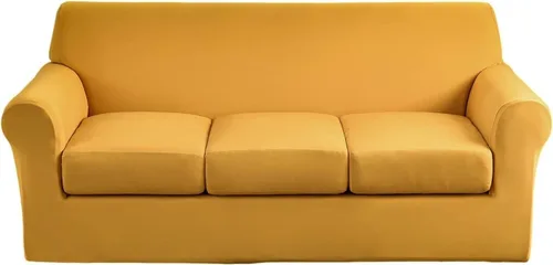 Vista 39 de Fundas elásticas para sofá de 1/2/3 cojines, funda estampada con fundas de cojín de asiento separadas, fundas de sofá lavables, protector de muebles
