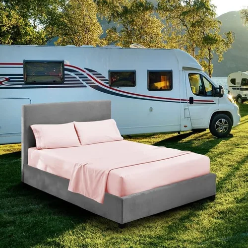 Vista 4 de Juego de sábanas para literas de autocaravana – 48 x 75 pulgadas, tamaño matrimonial 3/4, color azul aguamarina, litera para cuna, cama de caravana