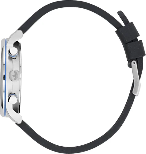 Vista 3 de adidas Reloj con correa de silicona negra modelo AOSY220162I NegroPlata