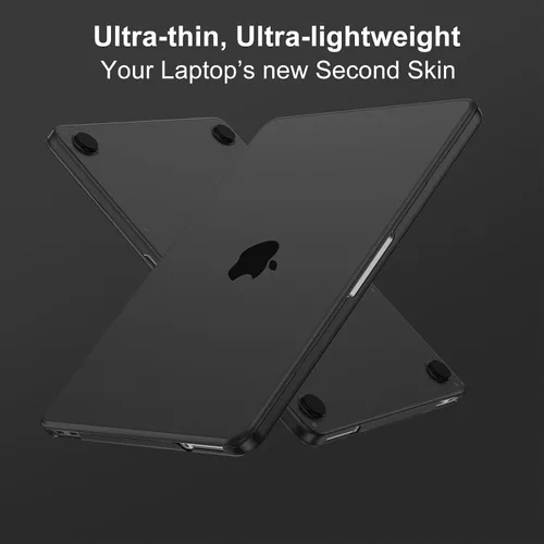 Vista 6 de MOSISO Compatible con MacBook Neo Case 13 pulgadas 2026 A3404 A18 Pro Chip Negro Claro