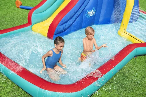 Vista 7 de H2OGO! Waterfall Waves Kids Inflatable Water Park with Heavy-Duty Blower Ondas de cascada