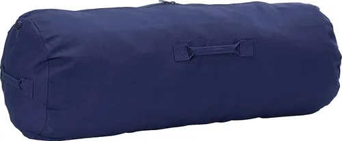 Vista 4 de ARMYU - Bolsa de lona de algodón resistente con cremallera lateral, bolsa de lona militar, carga marítima, equipo deportivo duradero, equipaje Negro