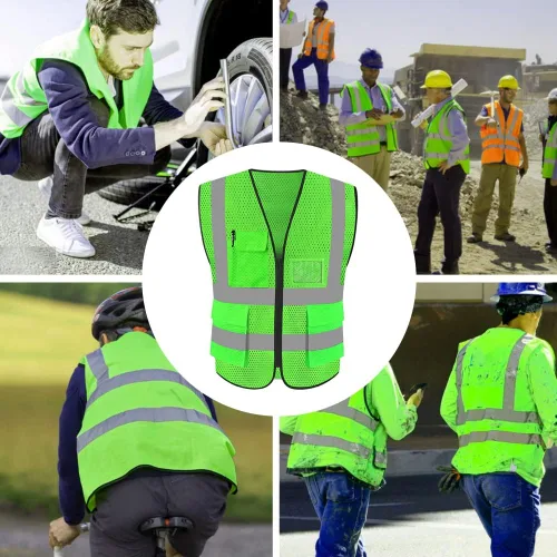 Vista 6 de FEimaX Chaleco de seguridad de alta visibilidad Chalecos de trabajo