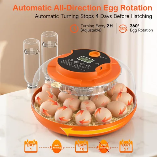 Vista 11 de 18 incubadoras de huevos para incubar huevos, incubadora automática de giro de huevos y control de humedad para eclosionar pollo, pato, codorniz