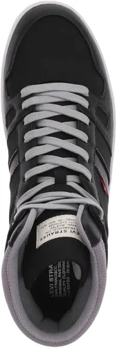 Vista 2 de Levi's BB Hi CZ - Botas de deporte casuales de moda para hombre, NegroGris