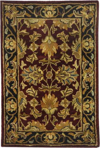Vista 11 de Safavieh colección Heritage HG628A - tapete oriental tradicional hecho a mano de lana verde oscura y dorada, Lana, negro / beige (Black/ Beige)
