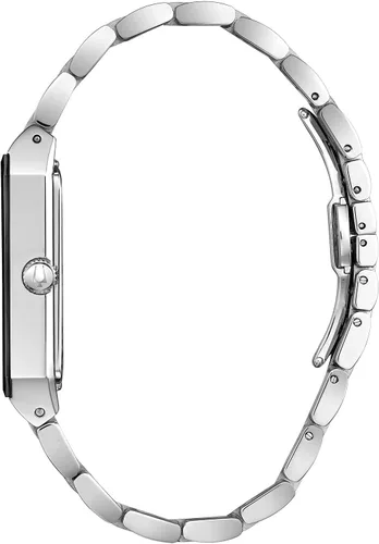 Vista 2 de Bulova Men's Modern Quadra Stainless Steel 3-Hand Quartz Watch, Diamond Dial