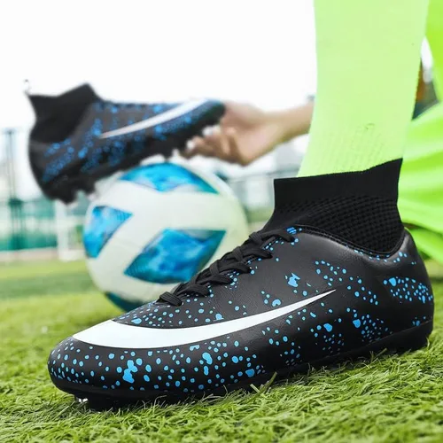 Vista 5 de DHOVOR Tacos de fútbol para mujer, tacos de fútbol juvenil, tenis de fútbol para exteriores e interiores