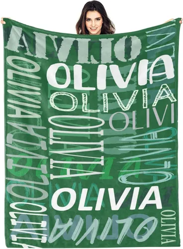 Vista 10 de Mantas personalizadas con nombre para bebé, niño, niña, mantas súper suaves con nombre para niños y adultos, manta con nombre para cumpleaños