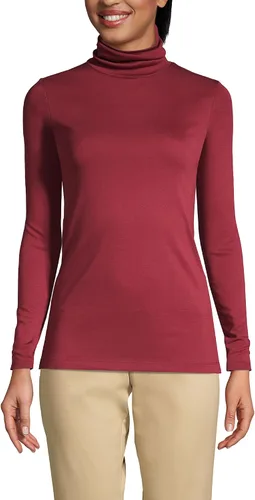 Vista 23 de Lands' End Supima - Suéter de cuello alto y mangas largas para mujer