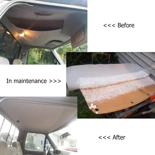 Vista 7 de Tela de Forro de Techo de Gamuza con Respaldo de Espuma 60" An×36" L Material de Forro de Techo de Gamuza para Automóvil Camión RV SUV Barco Hogar