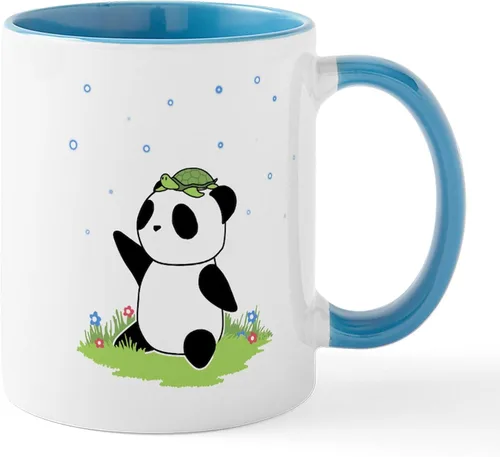 Vista 39 de CafePress Turtle And Panda - Taza de café de cerámica de 11 oz (11.0 fl oz)