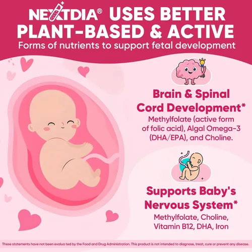 Vista 5 de Vitaminas Prenatales para Mujeres en Gomitas, Metilfolato 1mg, Omega 3 DHA Vegano 800mg, Hierro, Colina, Yodo, Vitamina D3 B6 B12 - Multivitamínico