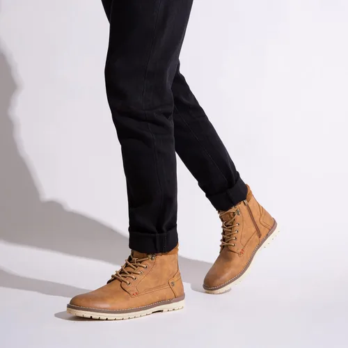 Vista 7 de Vostey Men's Motorcycle Boots Business Waterproof Ankle Boots Casual Oxford Boots for Men