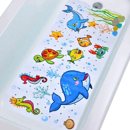 Vista 14 de Alfombra de Bañera Antideslizante Tapete de Ducha para Niños Adultos y Ancianos 40X16 Pulgadas Extra Largo Tapetes de Baño Antideslizantes