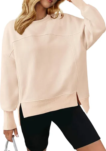 Vista 20 de BTFBM Sudaderas de cuello redondo para mujer Blanco