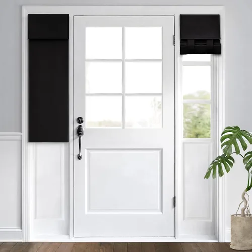 Vista 113 de HOMEIDEAS Cortinas Opacas para Aula para Puerta Principal, Cubierta de Ventana de Puerta de Aula, Persianas de Privacidad con Aislamiento Térmico