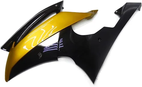 Vista 6 de Kit de carenado negro dorado para Yamaha YZF R6 ABS carenados de plástico ABS 2009 2010 2011 2012 2013 2014 2015 2016 Negro Oro 2