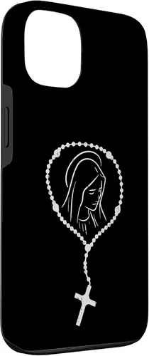 Vista 15 de iPhone 16 Rosario Virgen María Dios Jesús Fe Religioso Católico Estuche de Regalo