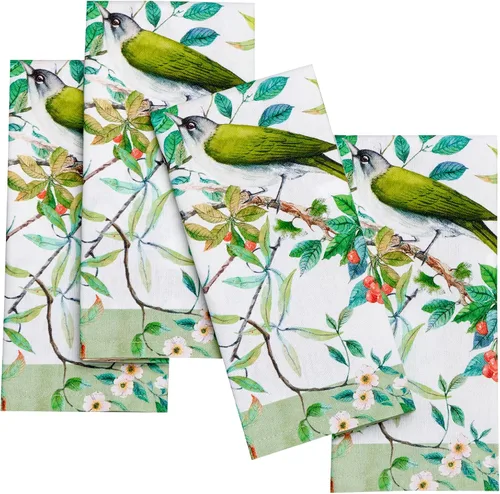 Vista 49 de Maison d' Hermine Juego de 4 servilletas de tela 100% algodón, suaves y duraderas, servilletas cuadradas reutilizables para uso diario, lavables