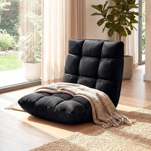 Vista 3 de Silla de piso de espuma viscoelástica con soporte de respaldo ajustable de 14 posiciones