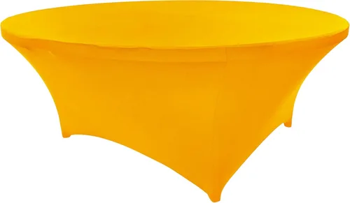Vista 54 de Mantel de cóctel de elastano redondo de 24 pulgadas x 30 pulgadas de alto, color negro