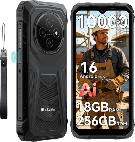 Vista 11 de Blackview Fort 1 - Teléfono resistente Android 15, batería de 10000 mAh, 12 GB + 128 GB, 2 TB de expansión, teléfono inteligente resistente