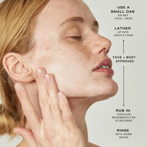 Vista 4 de Biba De Sousa, The Daily Cleanser - Gel de baño facial y corporal con cuentas exfoliantes, para piel normal, grasa o manchada, ilumina y refina