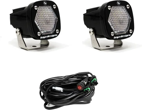 Vista 11 de Baja Designs Cápsulas de luz auxiliar LED S1 - Ajuste universal con arnés de cableado, 2 LED (esquina ancha; ámbar)
