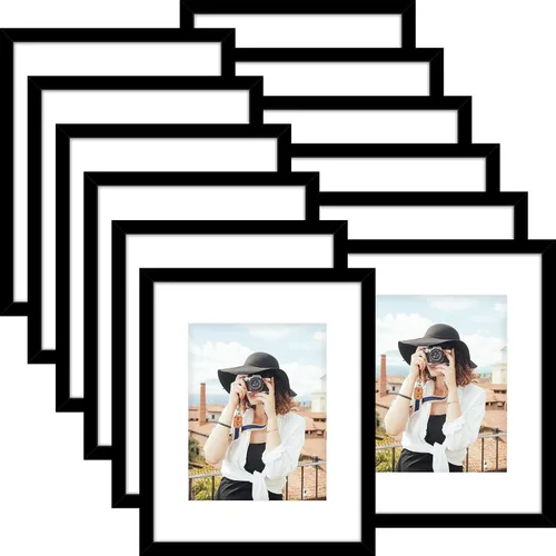 Vista 79 de Picrit - Juego de 12 portarretratos de 4 x 6 pulgadas, para fotos de 3.5 x 5 con paspartú o 4 x 6 pulgadas sin paspartú, marcos para colgar