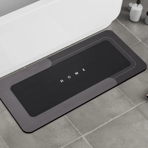 Vista 13 de Housego Tapete mágico de baño absorbente, alfombra de secado rápido, tapete mágico de baño antideslizante, alfombra de piso con respaldo de goma