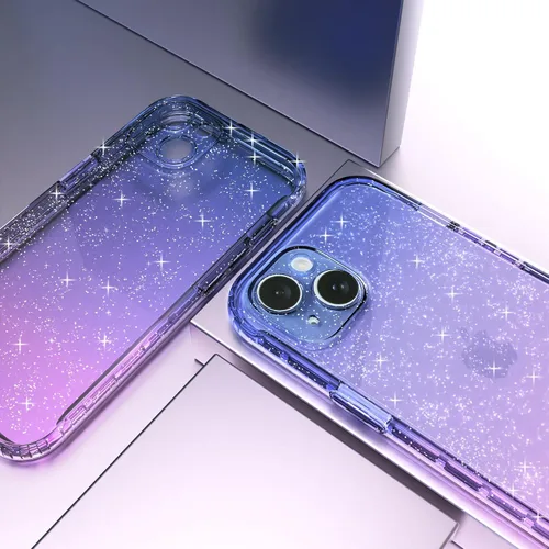 Vista 4 de IDweel Funda para iPhone 15 con protector de pantalla (vidrio templado), híbrida 2 en 1, a prueba de golpes, suave, delgada, transparente