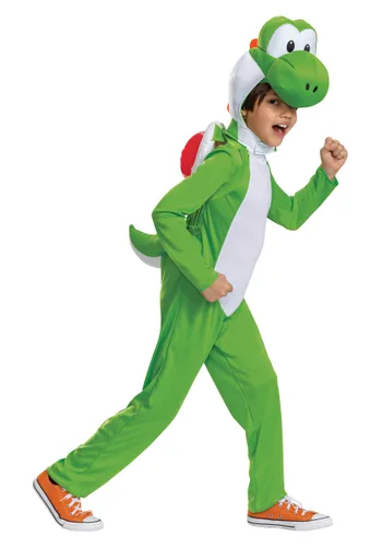Vista 4 de Disfraz Deluxe de Yoshi de Super Mario Brothers para Niños Multicolor