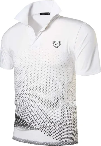 Vista 3 de jeansian - Camiseta de manga corta para hombre, paquetes de 3 unidades, para de deportes, de secado rápido, manga corta, camiseta de golf, tenis