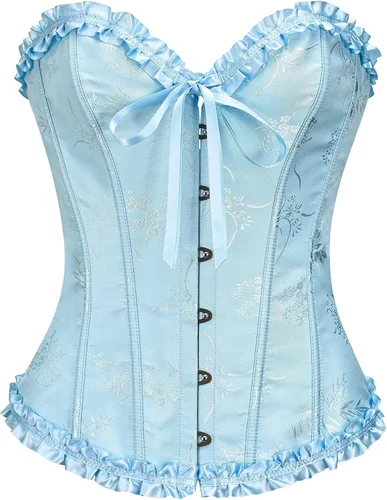 Vista 31 de SZIVYSHI Corsé para mujer, lencería moldeadora, body con cintura de encaje
