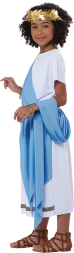 Vista 2 de Disfraz griego Toga para niños, Blanco