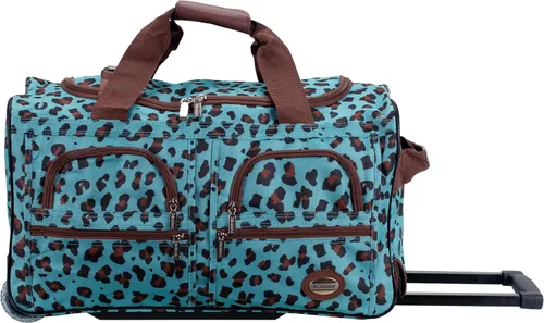 Vista 21 de Rockland Rolling Duffel Bag, Black, 22" Negro (Blackdot)