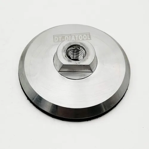 Vista 3 de DT-DIATOOL Parte trasera de aluminio de la almohadilla de pulido de 3 pulgadas, almohadilla de respaldo de gancho con eje de 5/8 pulgadas, 11