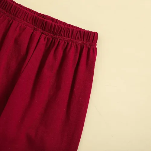 Vista 7 de Conjunto de ropa floral con volantes y pantalones para niñas pequeñas