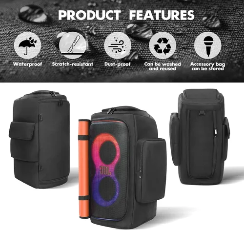 Vista 6 de Funda para altavoz compatible con JBL PartyBox 120/PartyBox 110
