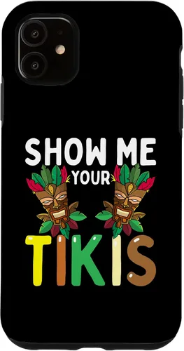 Vista 5 de Carcasa divertida para iPhone 14 Show Me Your Tikis Boobs Aloha Hawaii Luau