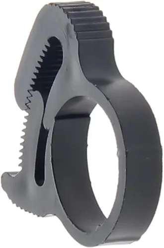 Vista 12 de Abrazaderas de manguera de agarre de 0.543-0.606 in de plástico de nailon ajustable, resistente, agarre rápido de doble presión para aplicaciones