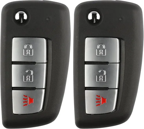 Vista 2 de Combo de Llave de Control Remoto de Automóvil de Repuesto Sin Cortar Compatible con KBRASTU15, CWTWB1U733, ID 46, NI04T (Paquete de 2)