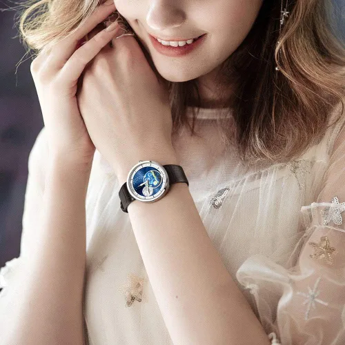 Vista 6 de AGELOCER Women's Top Brand Blue Moon Phase Lightweight Analog Quartz Business Casual Fashion Ladies Watch Luxury Elegant Christmas Valentine