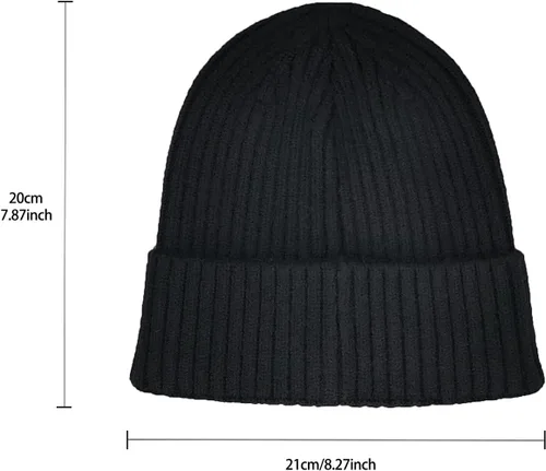 Vista 5 de Gorro de invierno para hombre y mujer, gorro de lana de punto para actividades al aire libre y uso diario