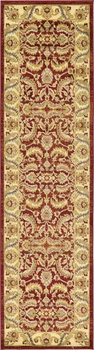 Vista 49 de Unique Loom - Colección Voyage - Alfombra redonda tradicional oriental, marrón, Polipropileno, Marrón/Azul Claro
