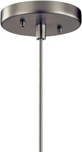Vista 3 de Kichler Avery - Mini colgante de cono de luz de 8.75" con cristal semillado transparente Olde Bronze®