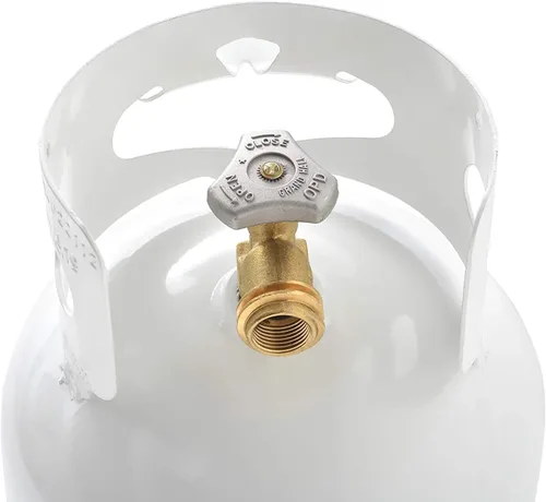 Vista 6 de Flame King Cilindro de tanque de propano de acero de 10 libras con válvula de dispositivo de protección contra desbordamiento tipo 1, ideal