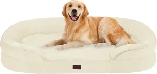 Vista 38 de Dwanton - Cama ortopédica para perros medianos con espuma de gel de memoria, sofá impermeable para perros, cama lavable para mascotas con cojín
